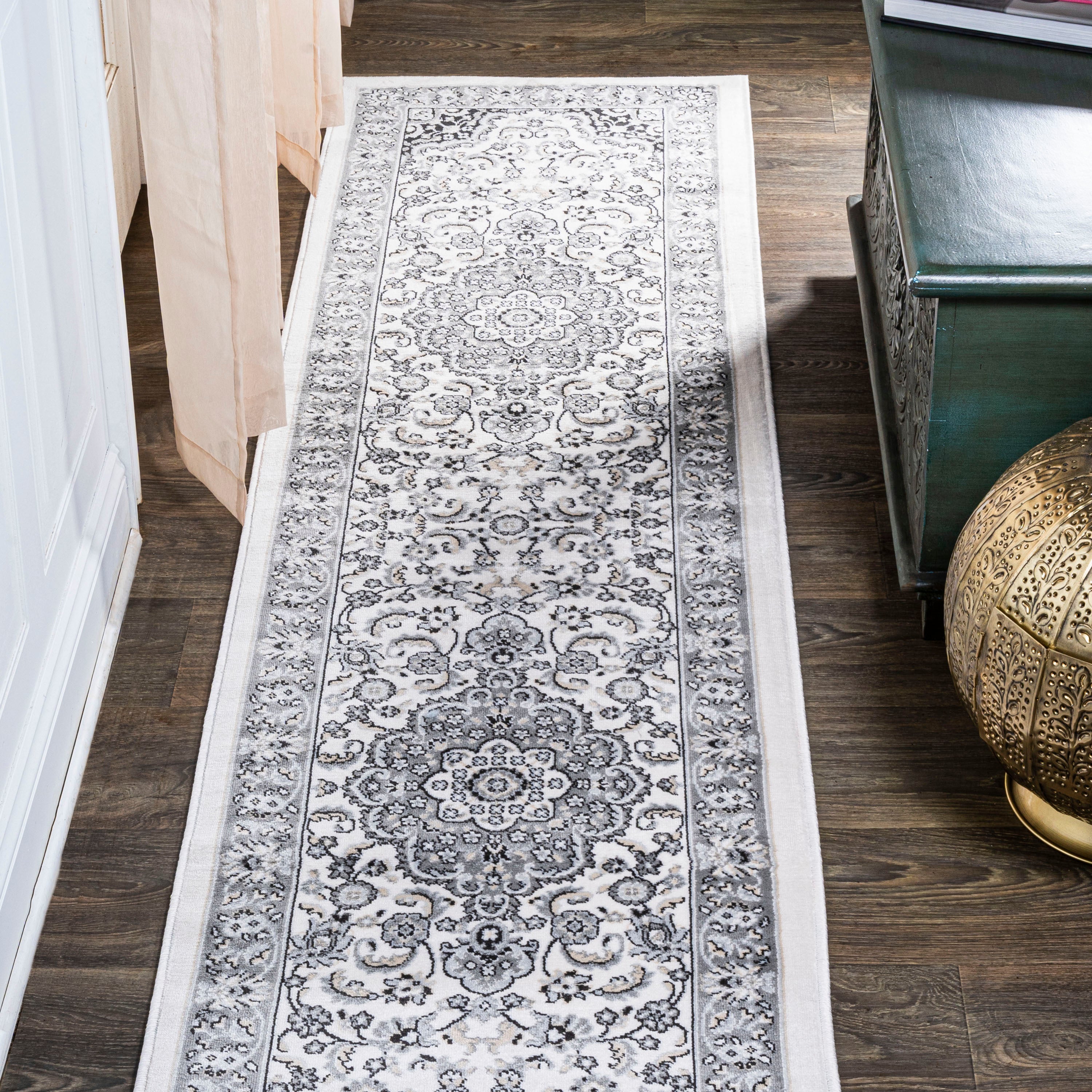 Palmette Modern Persian Floral Runner Rug