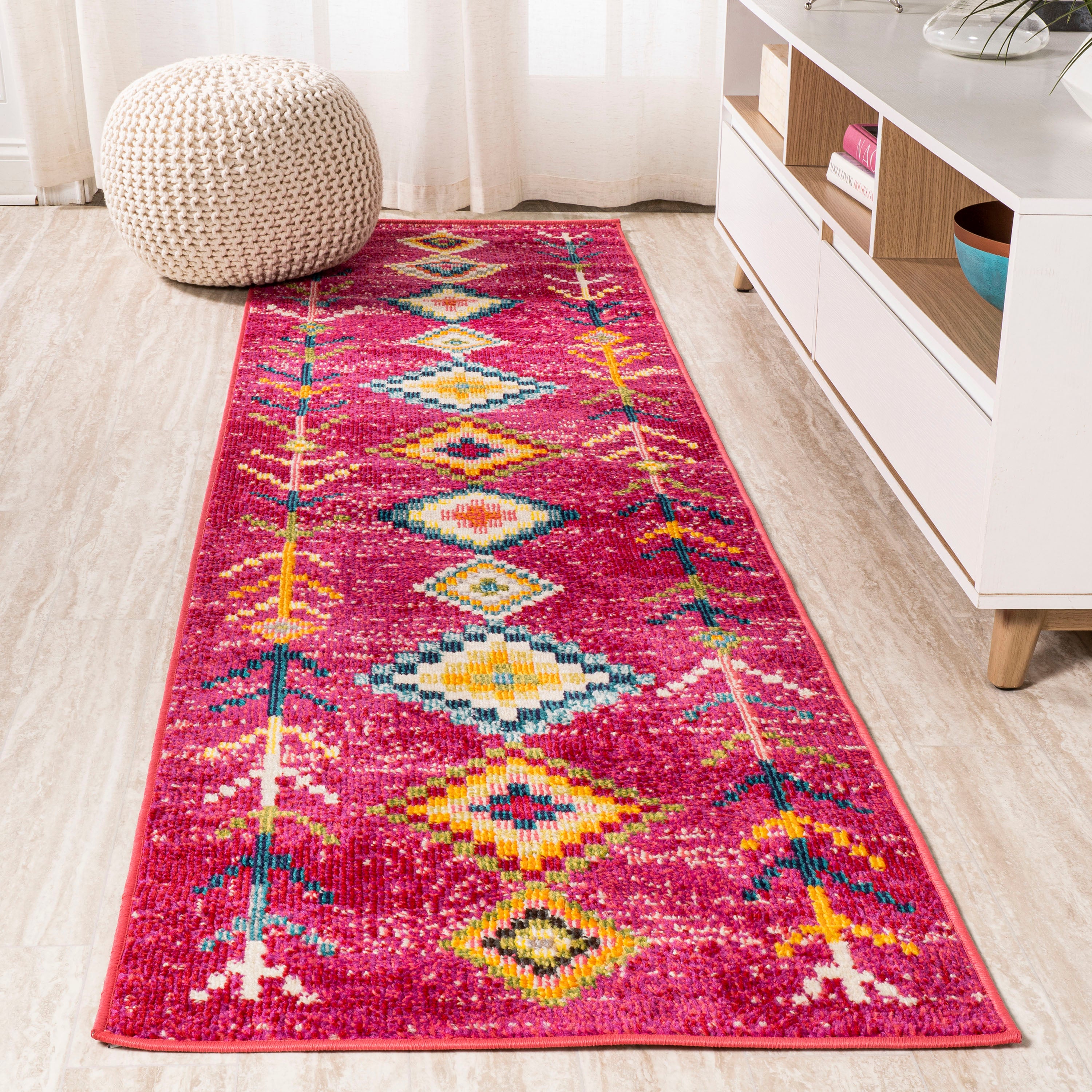 Tribal Love Geometric Runner Rug