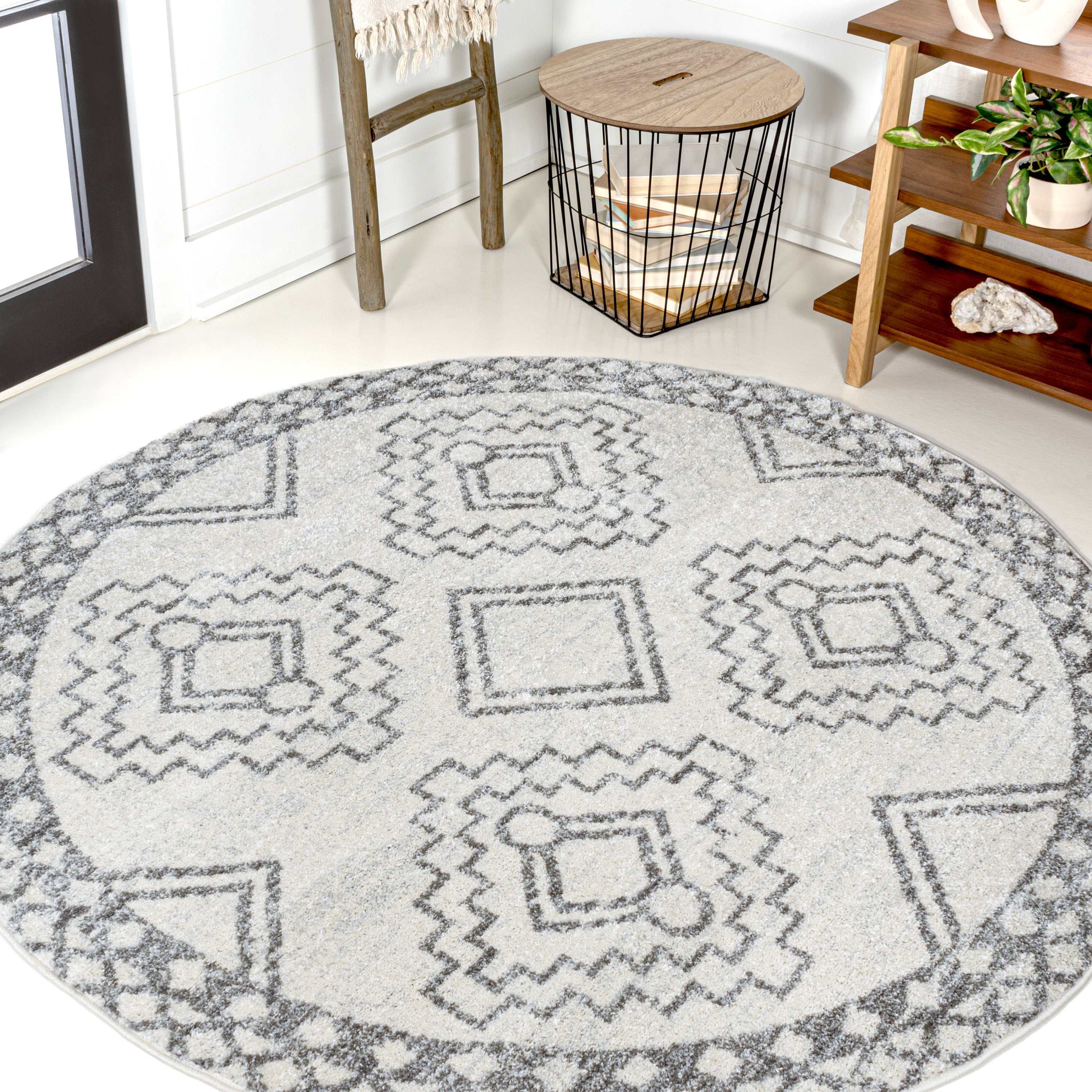 Amir Moroccan Beni Souk Round Area Rug