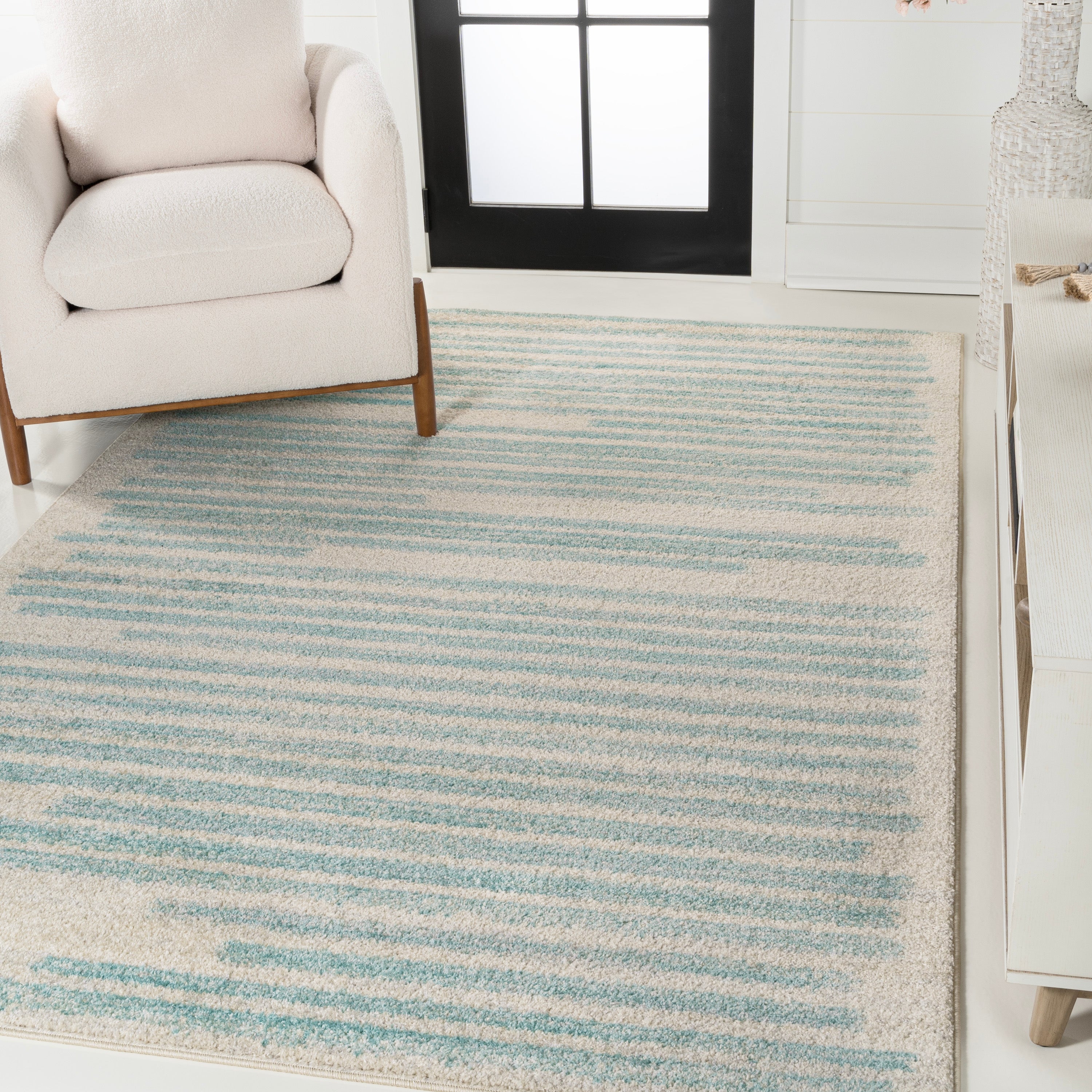 Khalil Modern Berber Stripe Area Rug