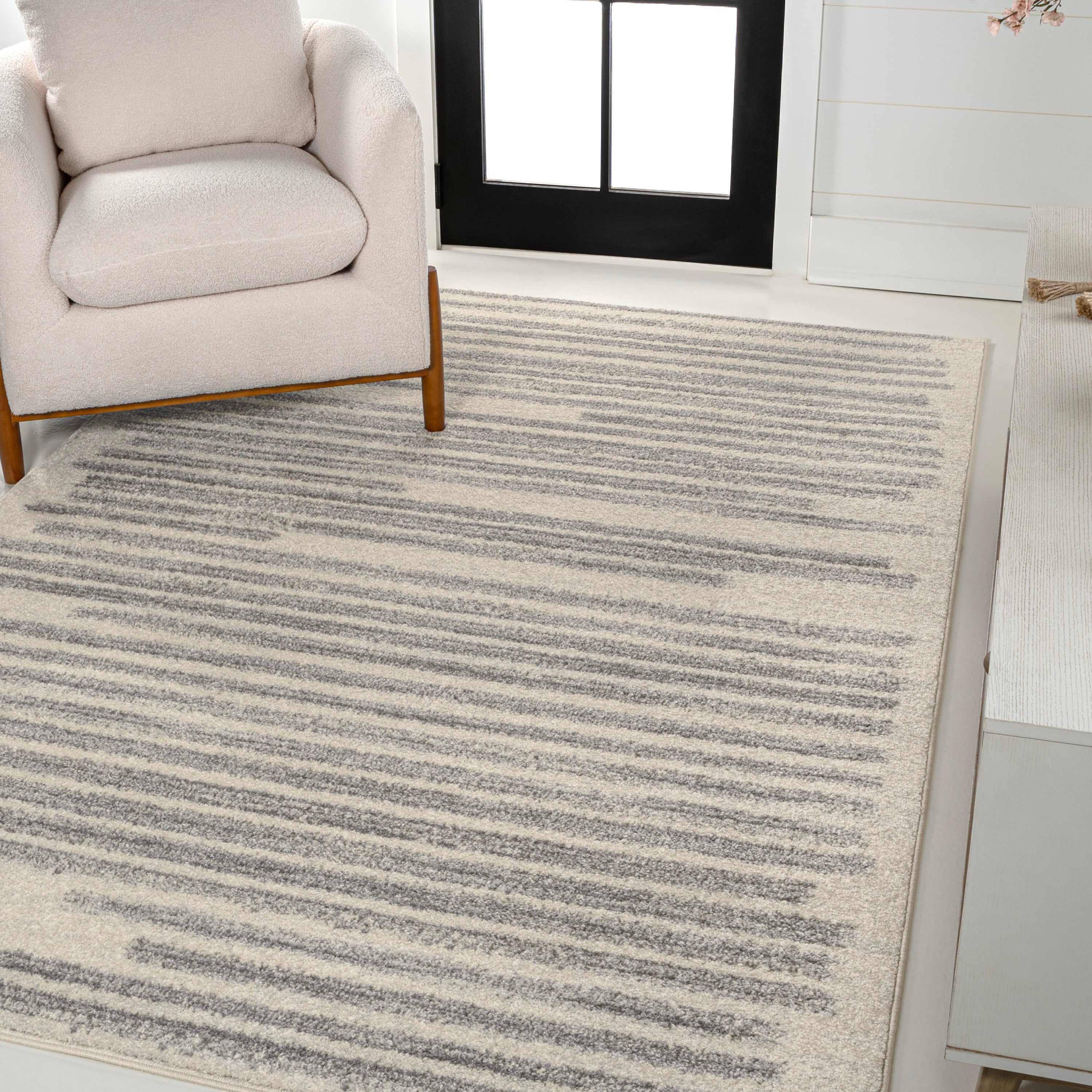 Khalil Modern Berber Stripe Area Rug