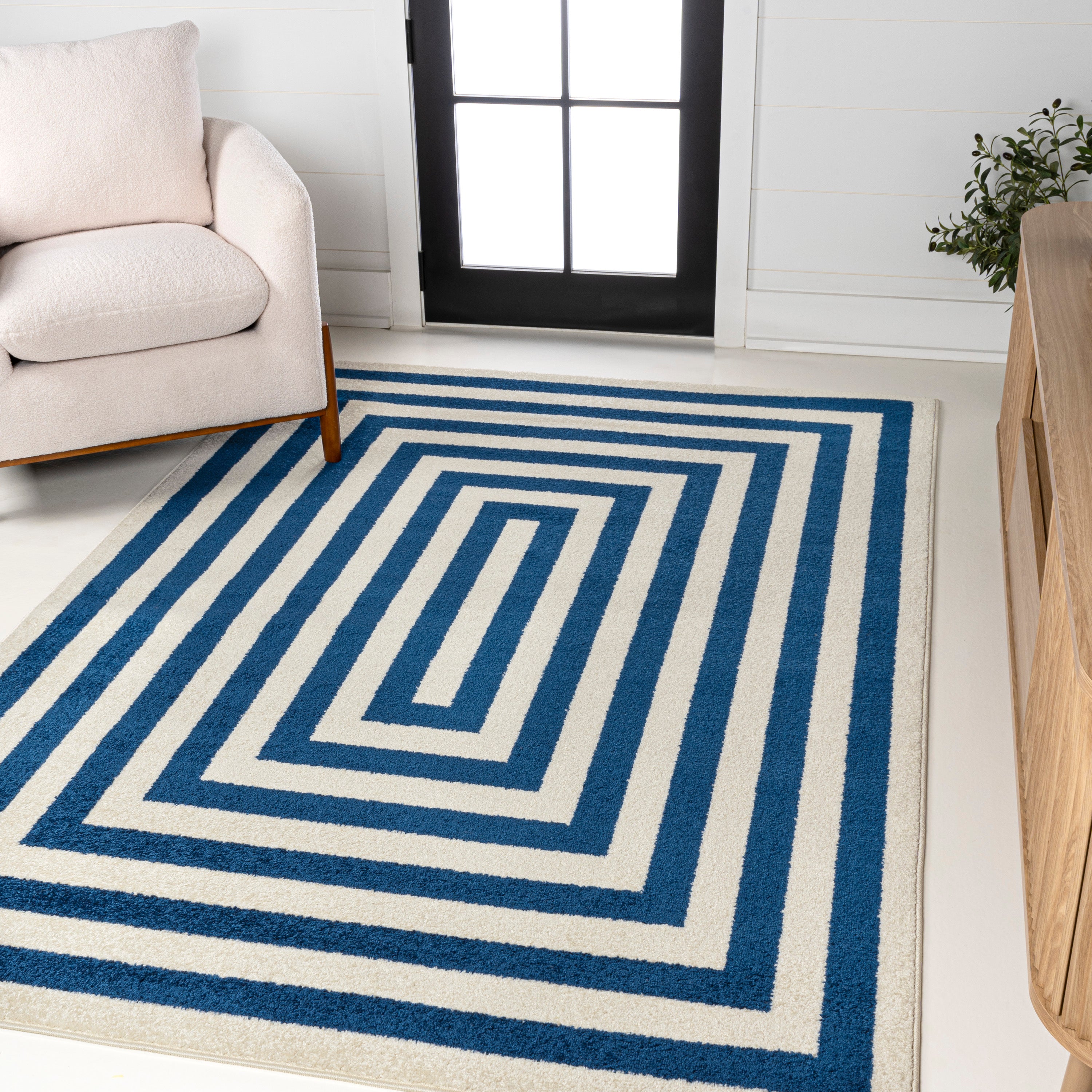 Bandol Modern Classic Mitre Stripe Area Rug