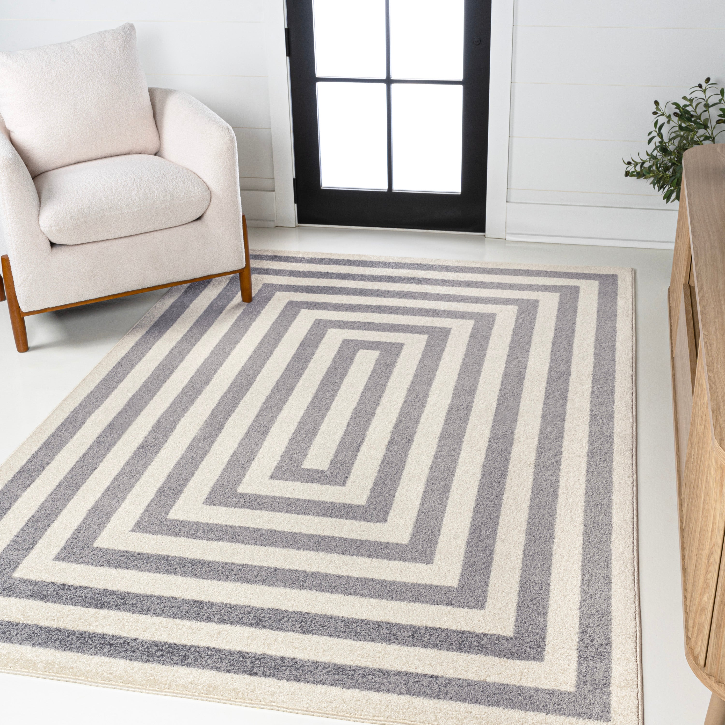 Bandol Modern Classic Mitre Stripe Area Rug