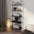 Madera Classic Industrial 5-Shelf Wood Wall-Mounted Open Ladder Bookcase with Metal Frame