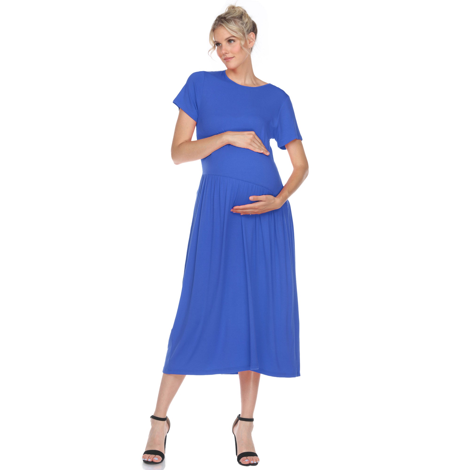 Maternity Short Sleeve Maxi Dress