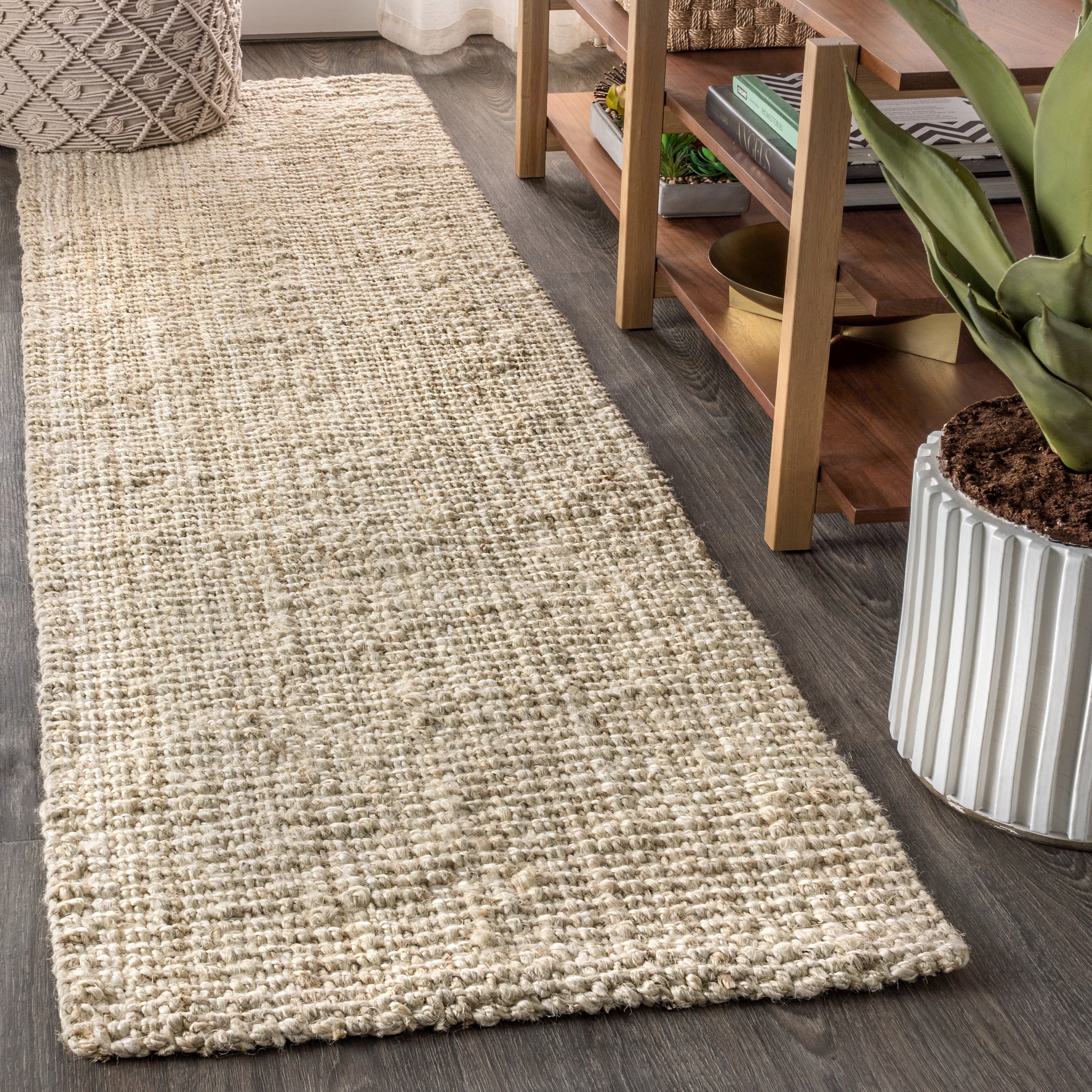 Pata Hand Woven Chunky Jute Runner Rug