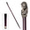 The Padrone Collection: Bacchanal Maiden Pewter Walking Stick