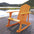 Kiawah outdoor patio classic acacia wood adirondack rocking chair