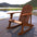 Kiawah outdoor patio classic acacia wood adirondack rocking chair