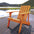 Irving outdoor patio modern acacia wood adirondack chair