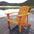 Westport outdoor patio traditional acacia wood adirondack chair