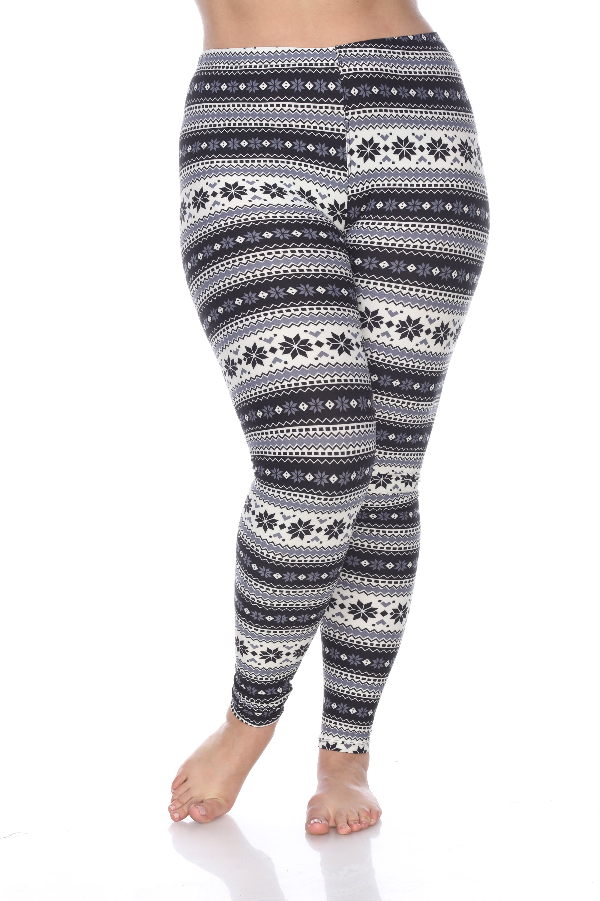 Slim Fit Printed Leggings- Plus (5 Colors Available)