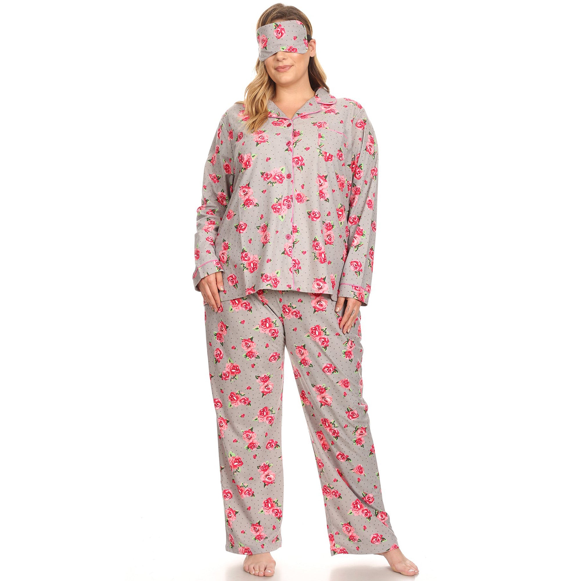 Three-Piece Pajama Set - Plus