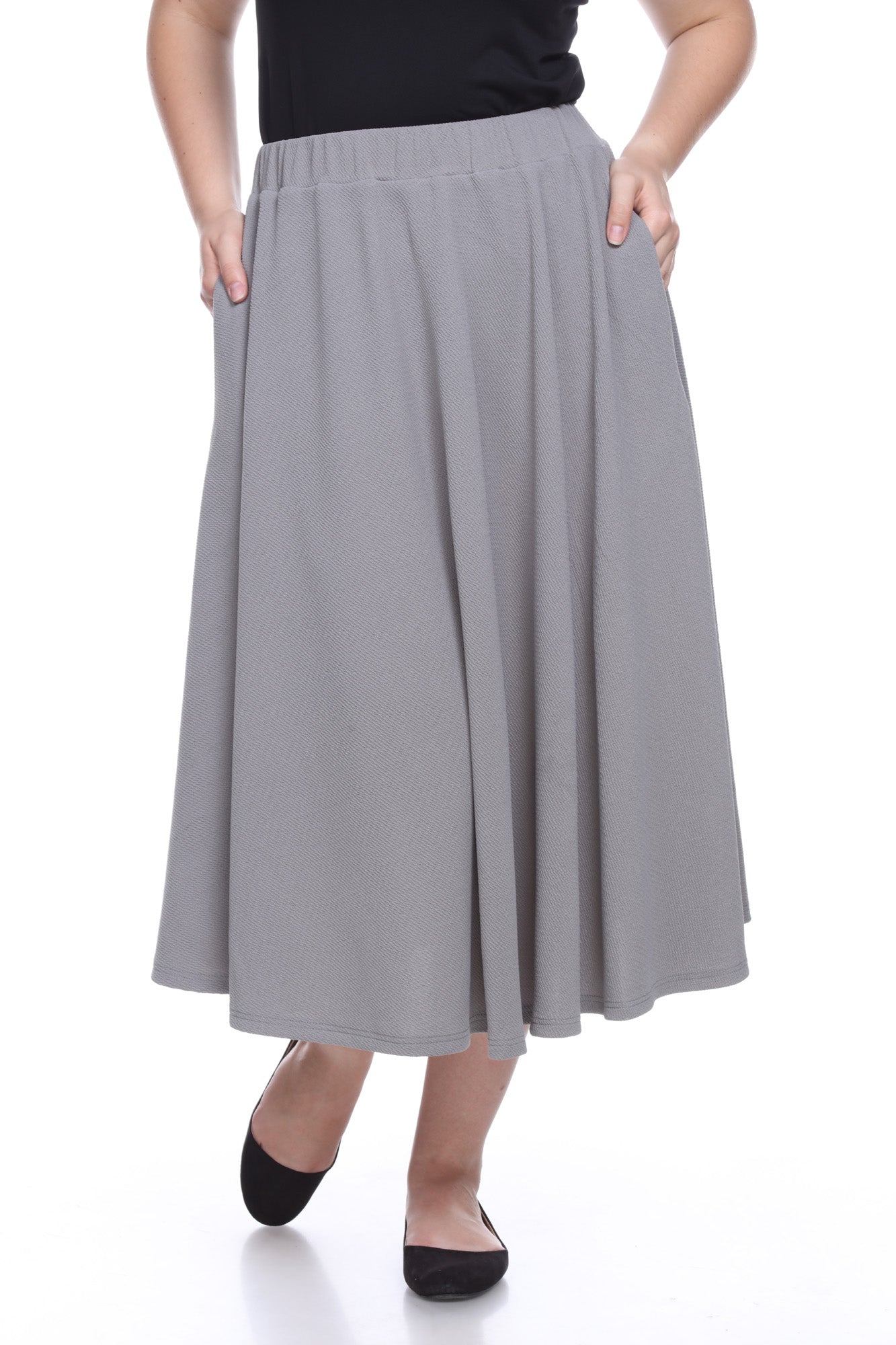 Tasmin' Flare Midi Skirts - Plus