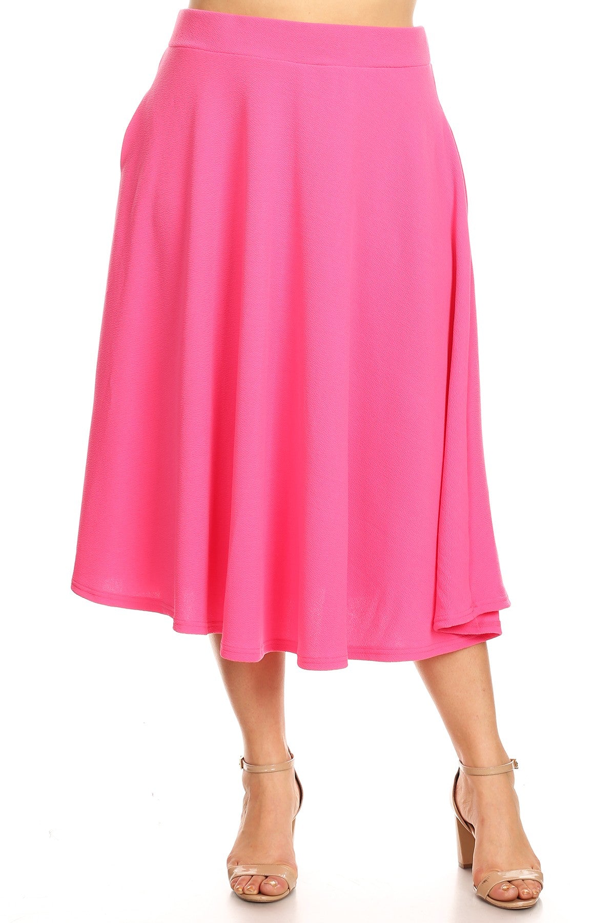 Tasmin' Flare Midi Skirts - Plus