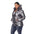 White Mark Women's Metallic Puffer Coat with Hoodie - Plus