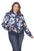 White Mark Women's Floral Bomber Jacket - Plus