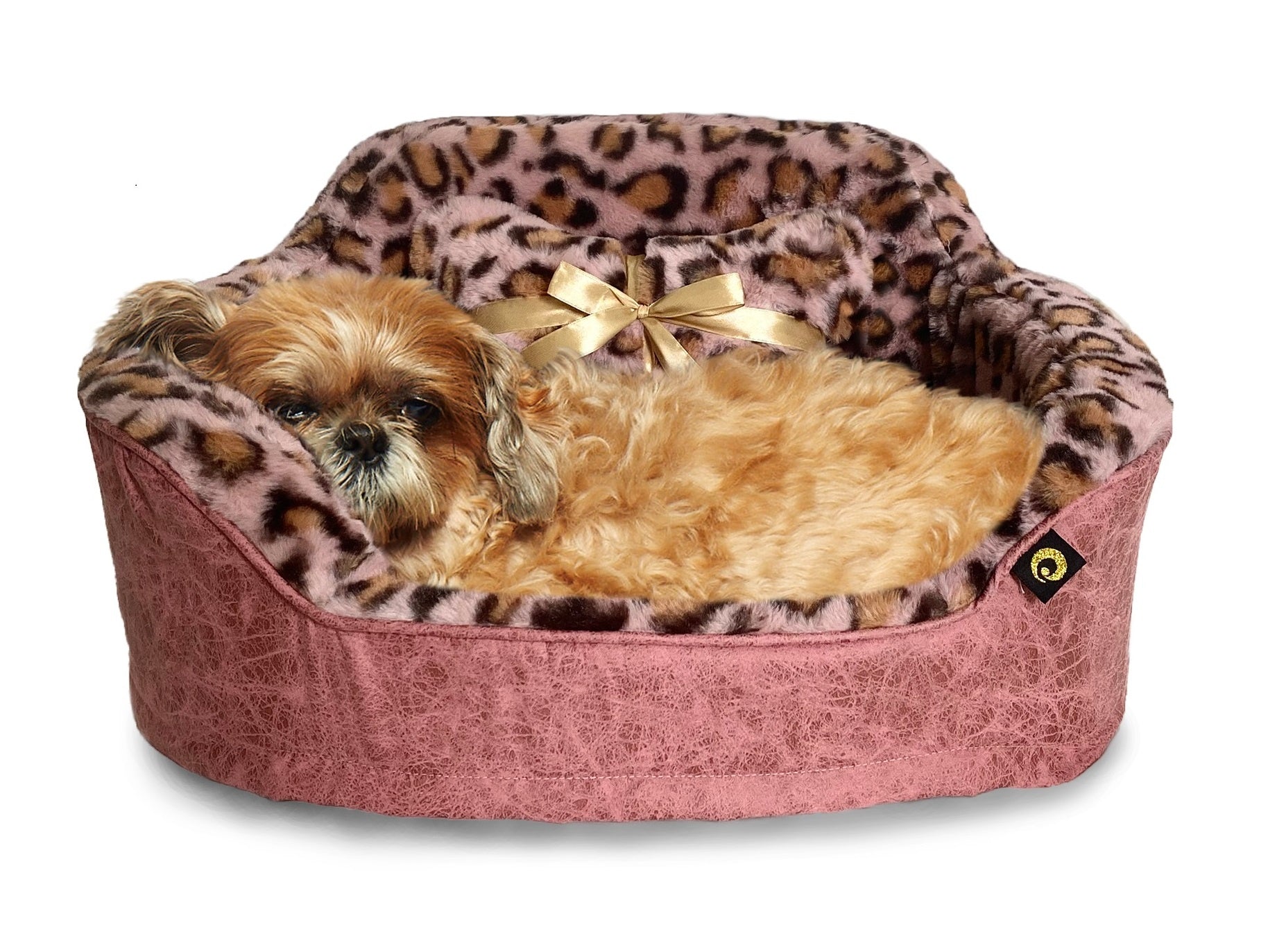 Dream Black Label Leopard Princess Dog Bed