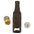 A cold bottle of beer cast iron bottle opener