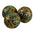 Peacock-feathered orbs decorative accent balls: set of three