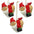 Loonie Moonie Gnome Holiday Ornament: Set of 3