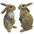 Hopper, the Bunny, Standing Garden Rabbit Statue: Set of Two