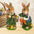 Bunny Hop Lane Mother and Father Rabbit Statues: Set of Two