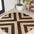 Piper Two-Tone Chevron Round Jute Round Area Rug