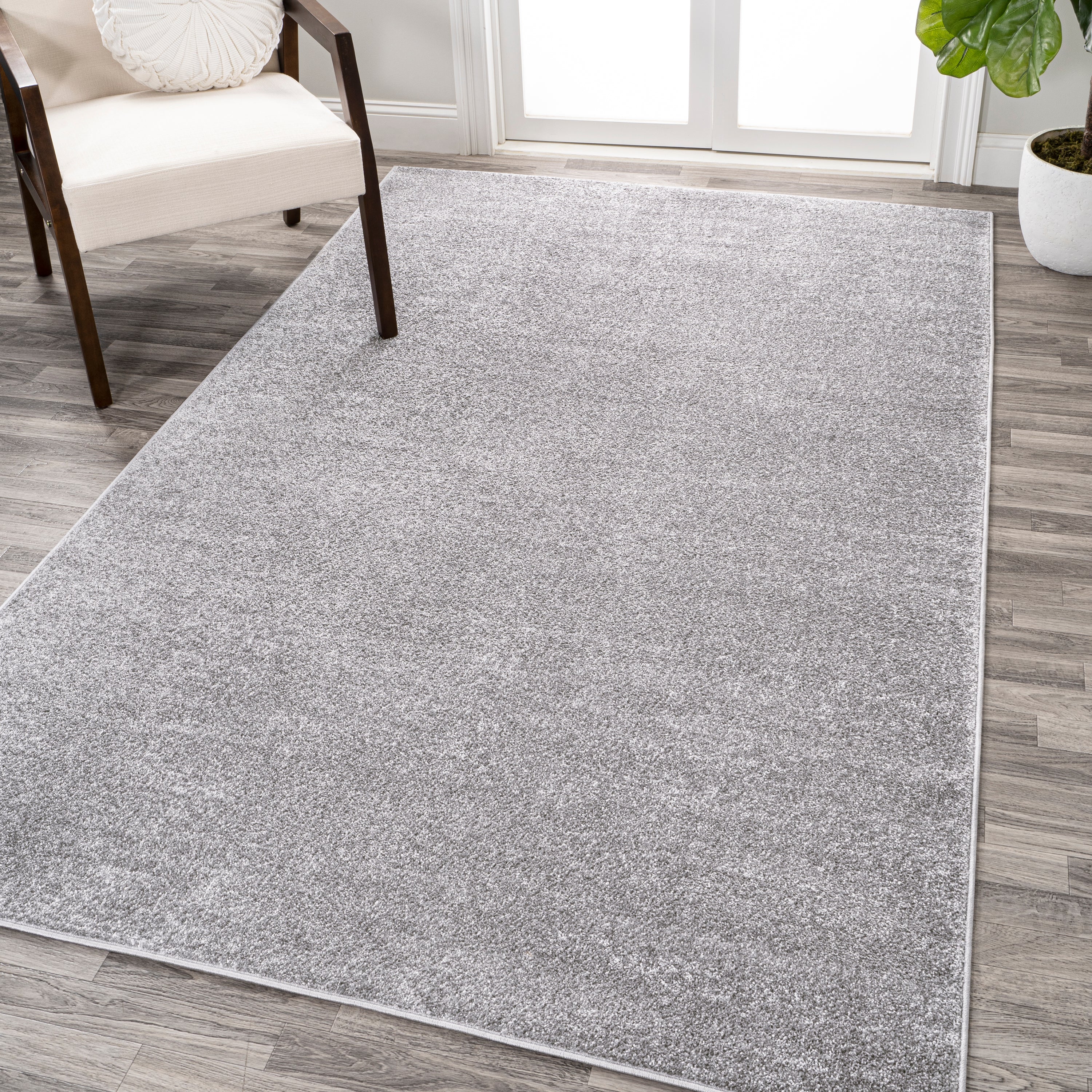 Haze Solid Sleek Low-Pile Area Rug