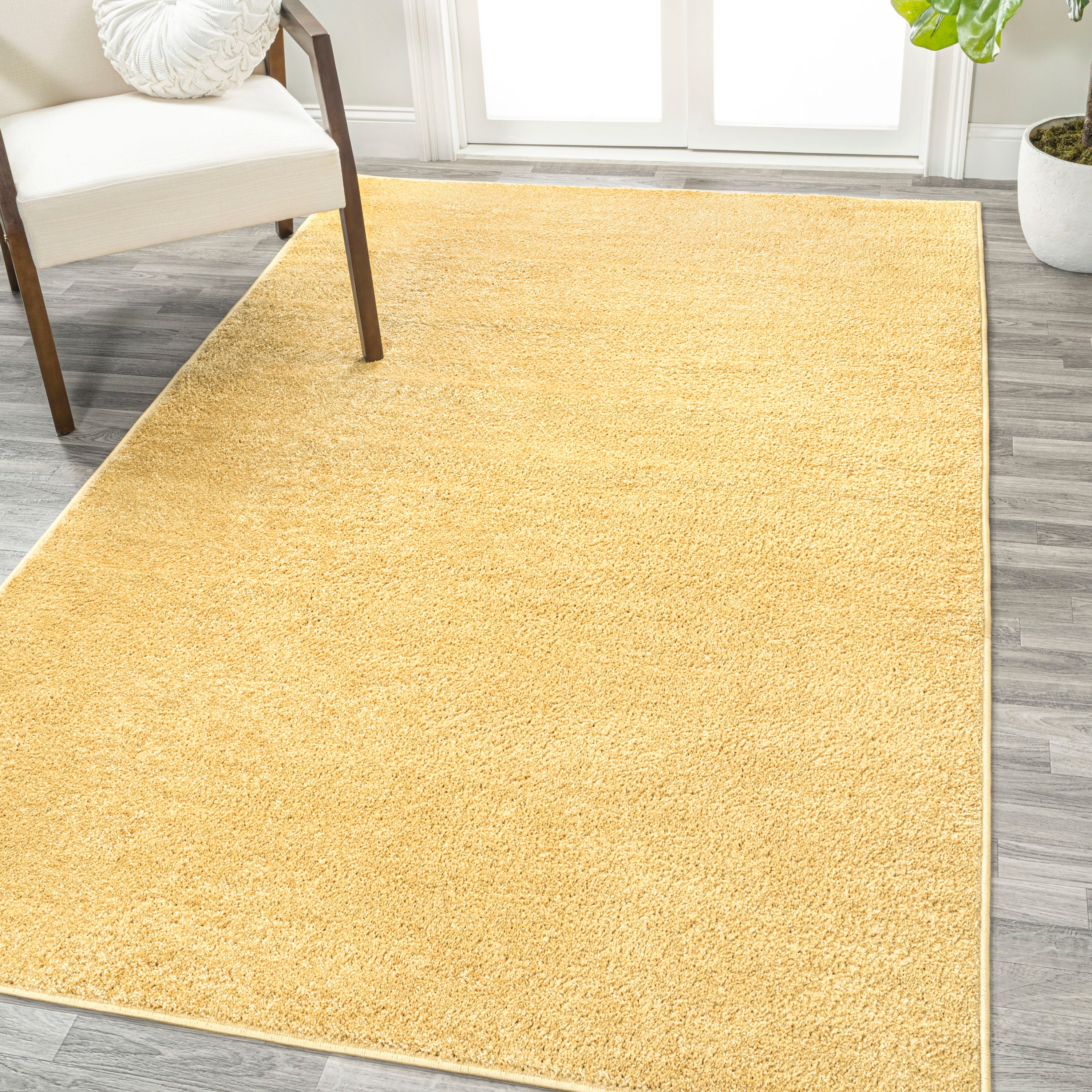 Haze Solid Sleek Low-Pile Area Rug