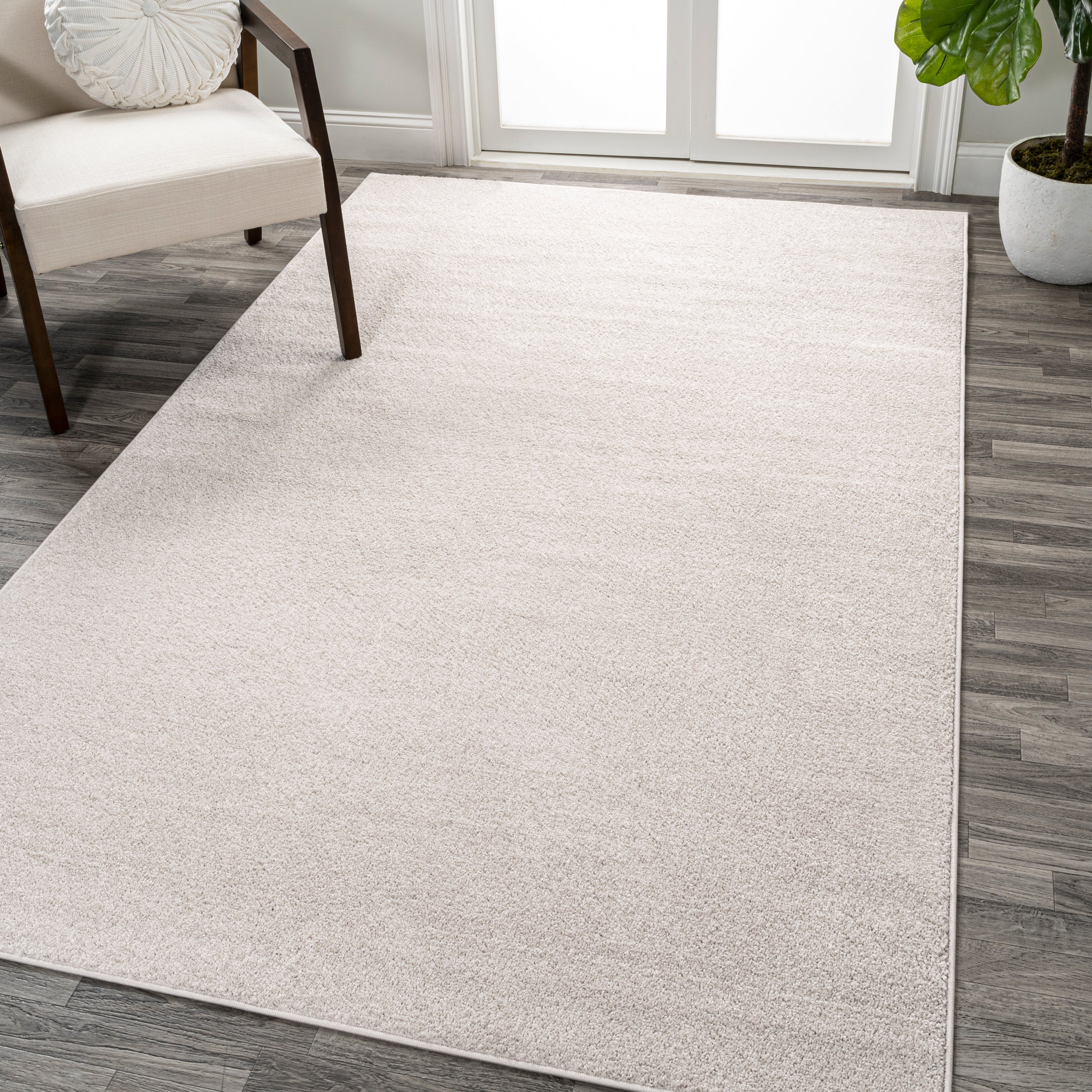 Haze Solid Sleek Low-Pile Area Rug