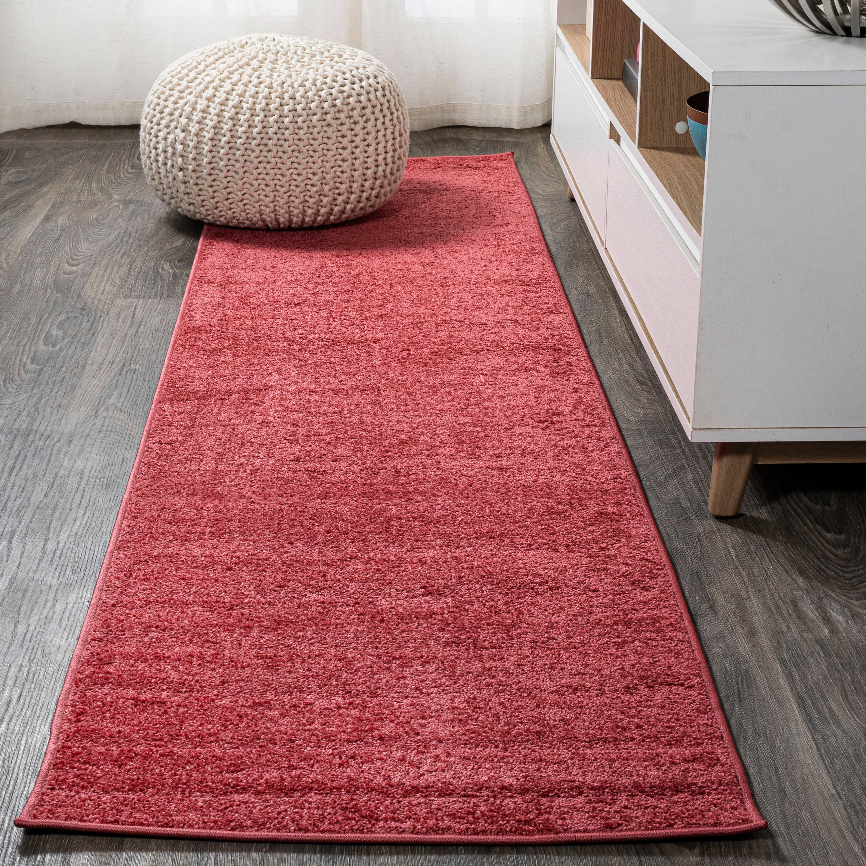 Haze Solid Sleek Low-Pile Runner Rug