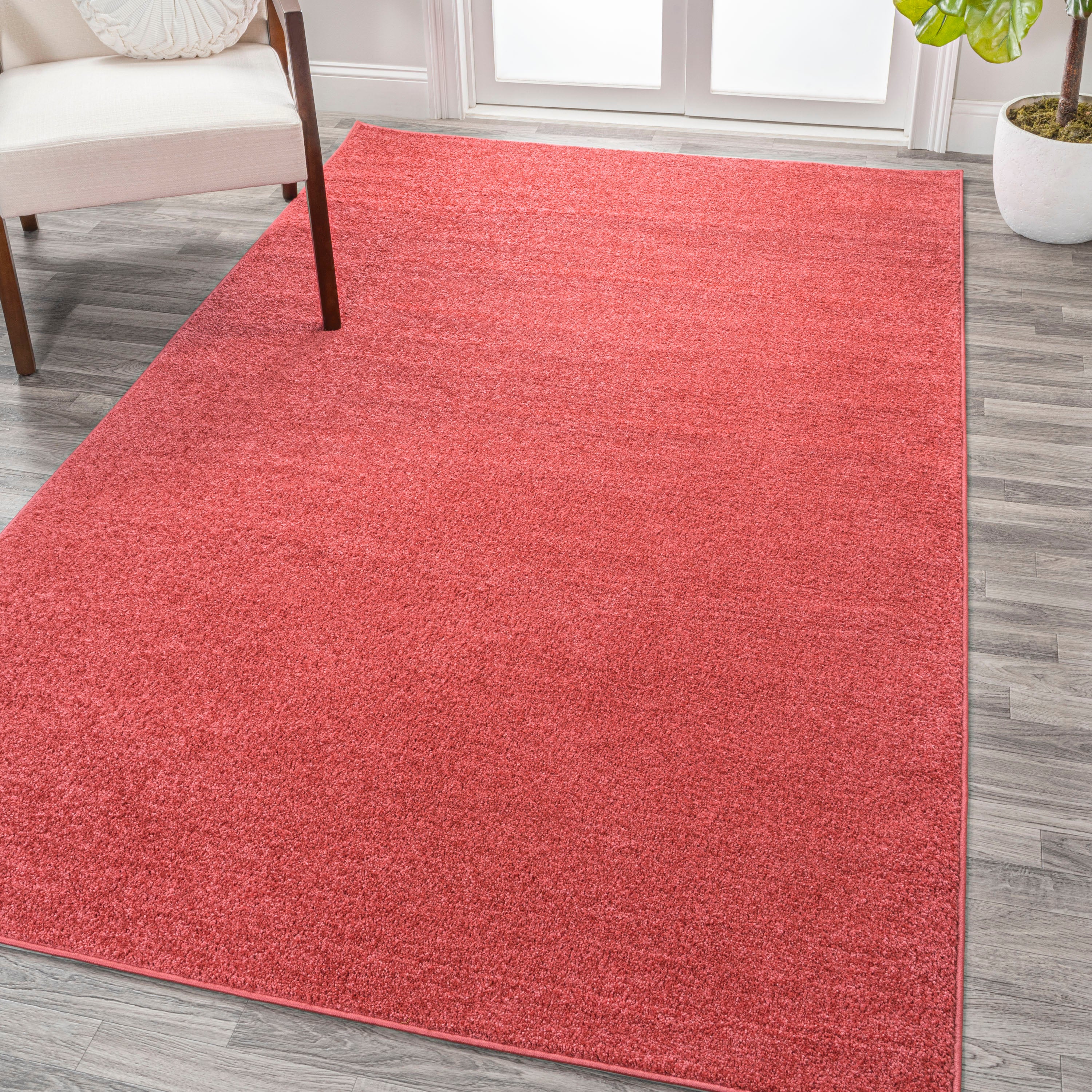 Haze Solid Sleek Low-Pile Area Rug