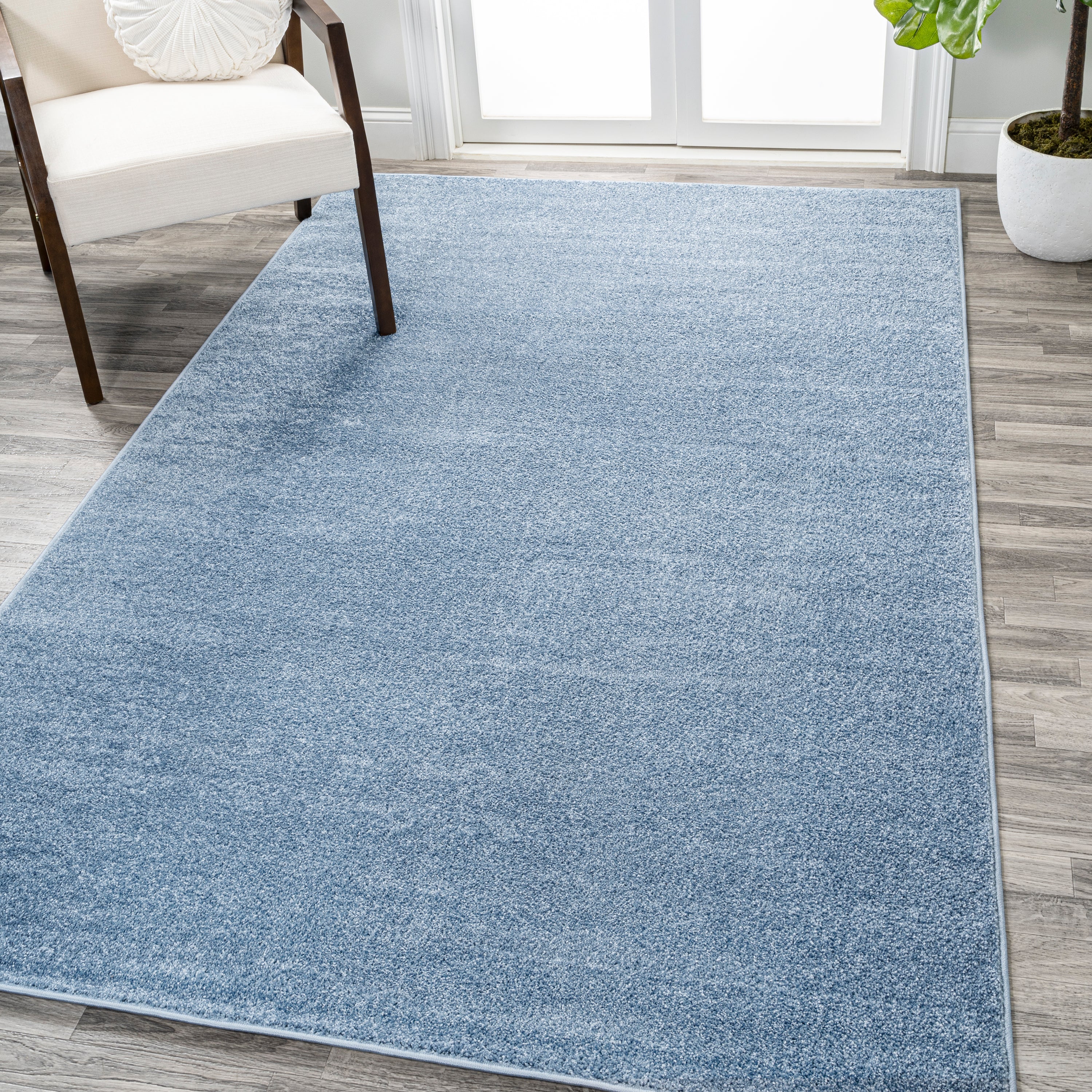 Haze Solid Sleek Low-Pile Area Rug