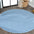 Haze Solid Sleek Low-Pile Round Area Rug