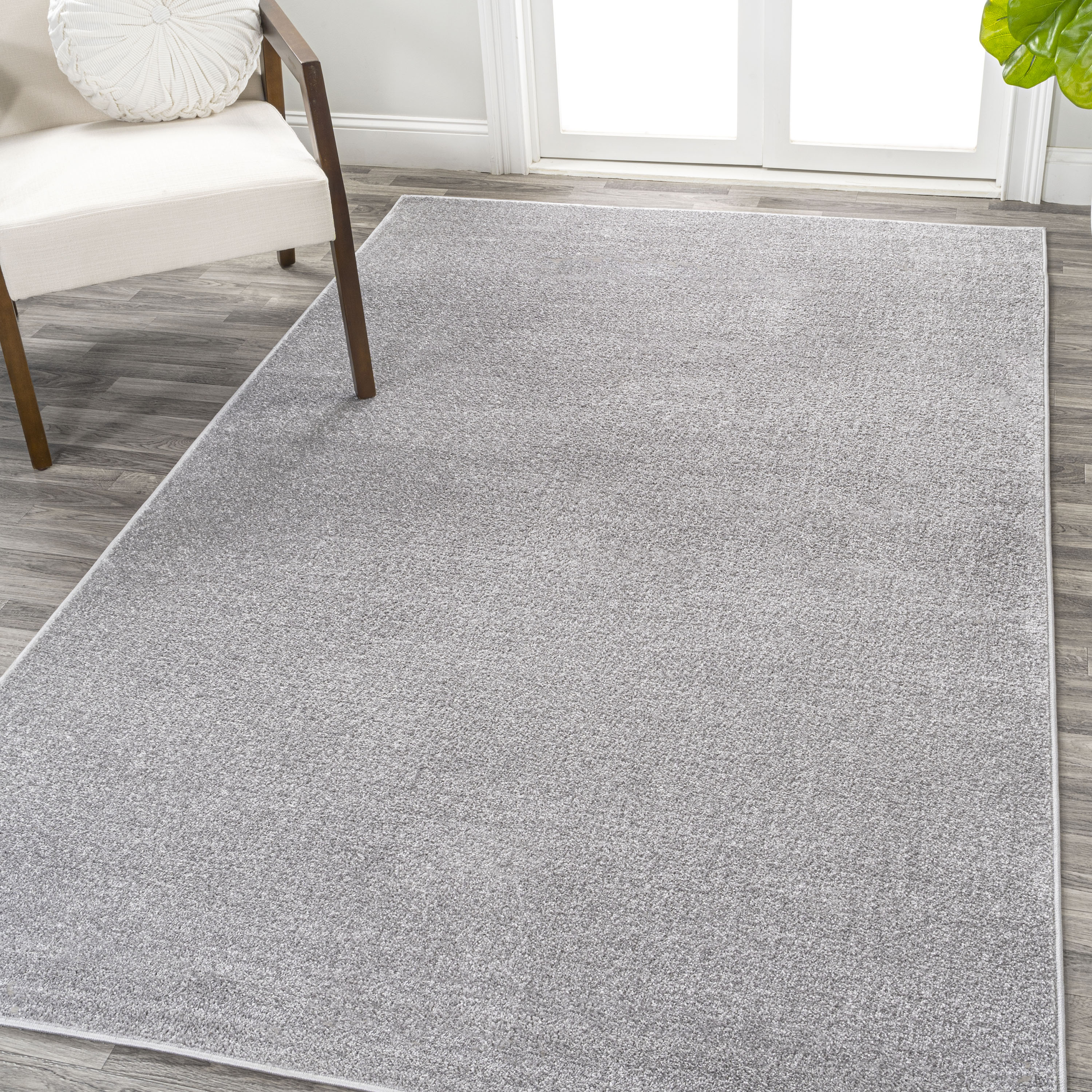 Haze Solid Unique Low-Pile Area Rug