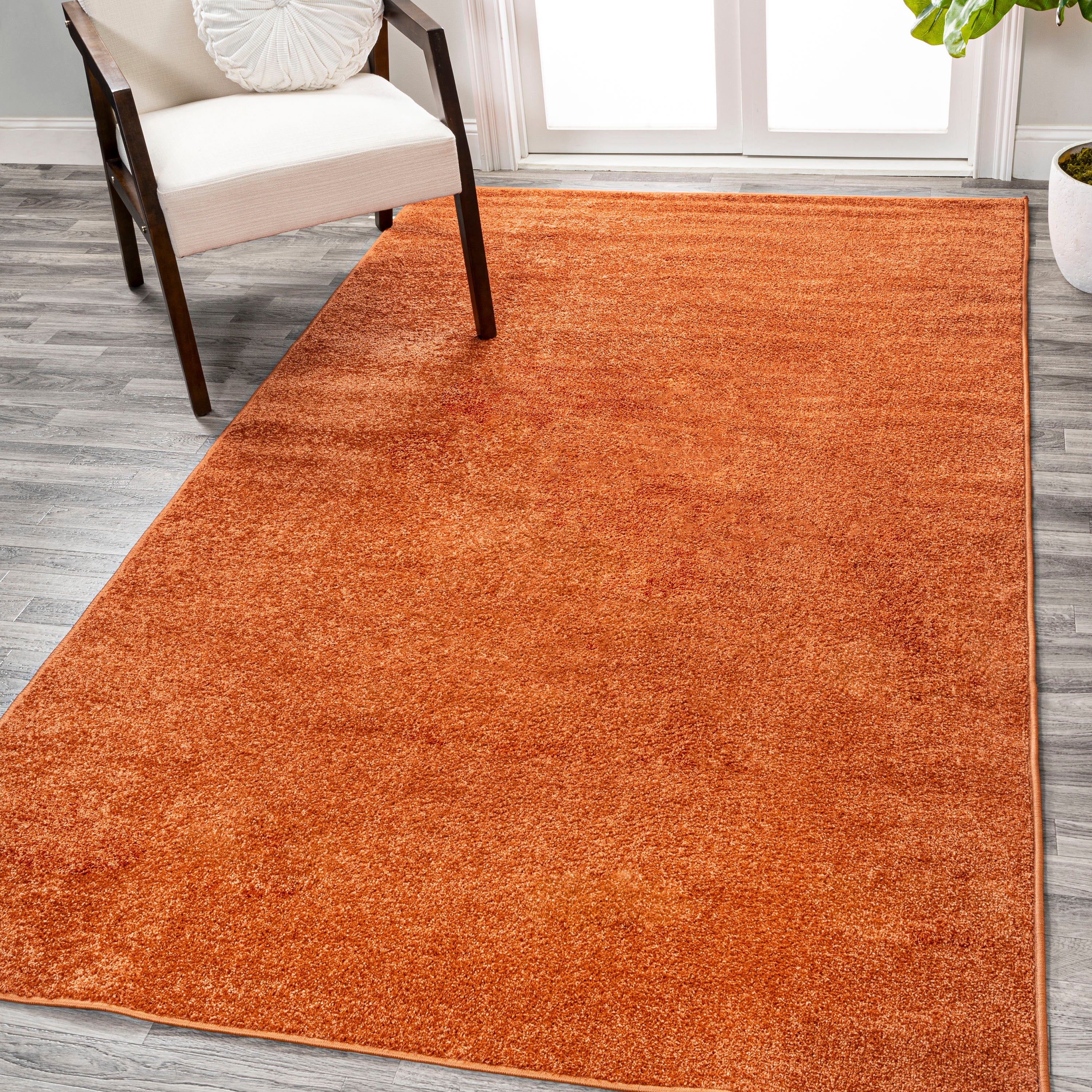 Haze Solid Unique Low-Pile Area Rug