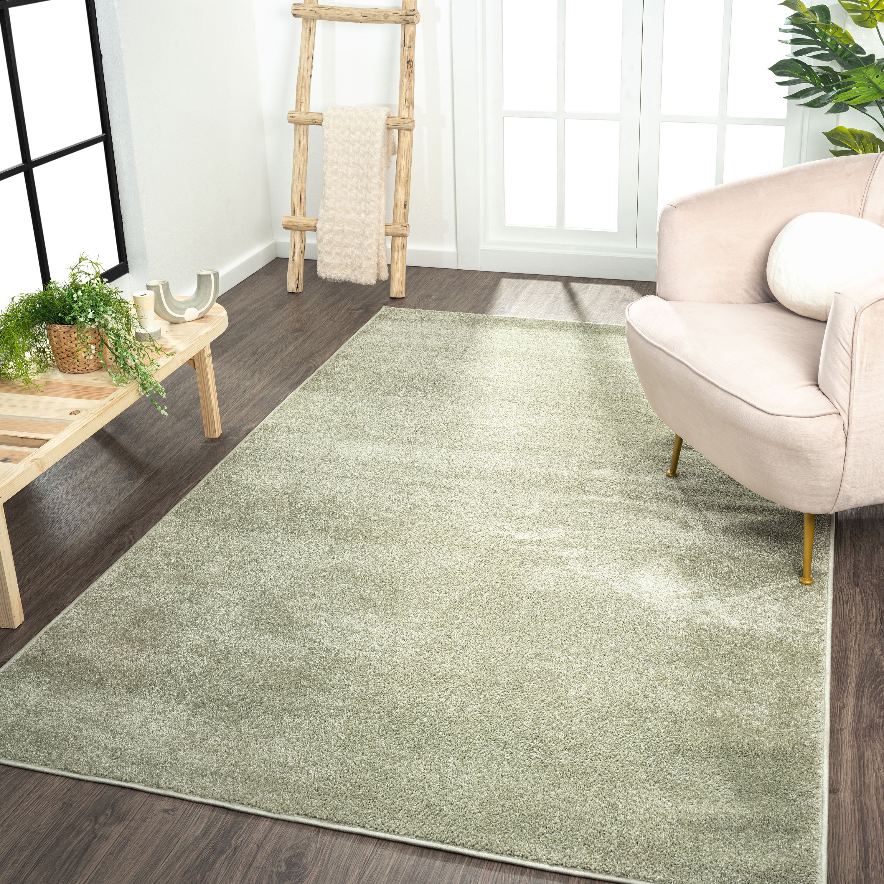 Haze Solid Unique Low-Pile Area Rug