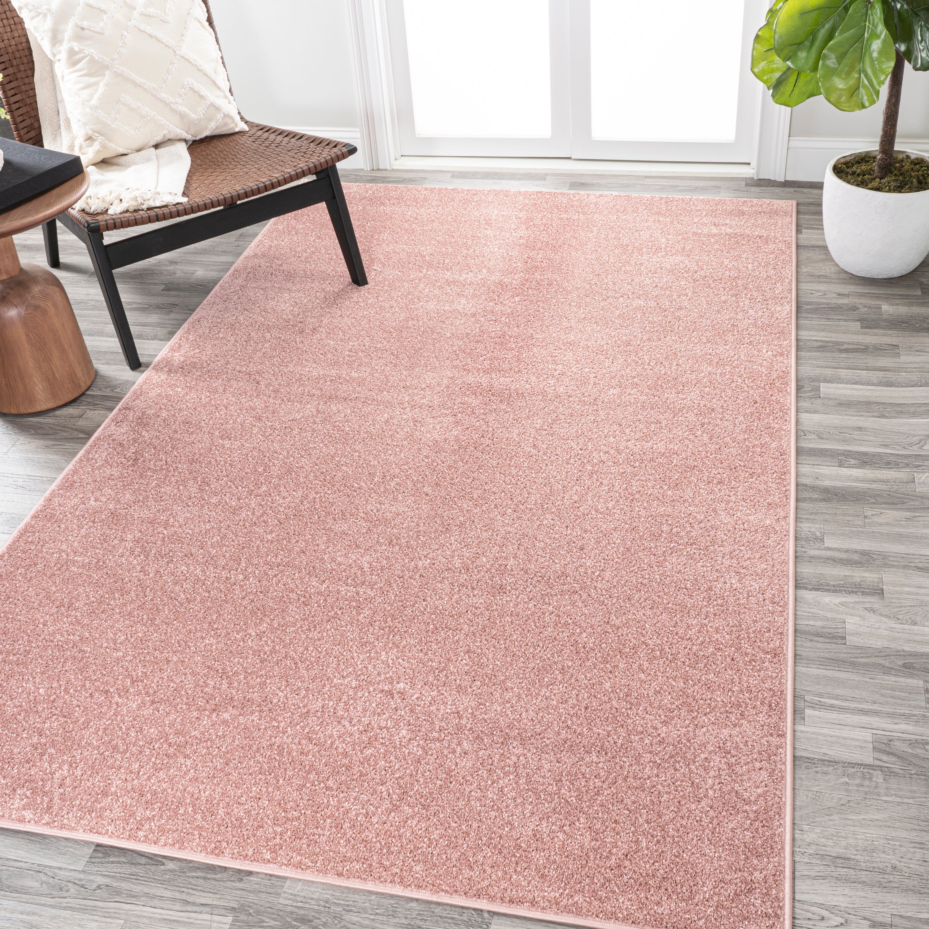 Haze Solid Unique Low-Pile Area Rug