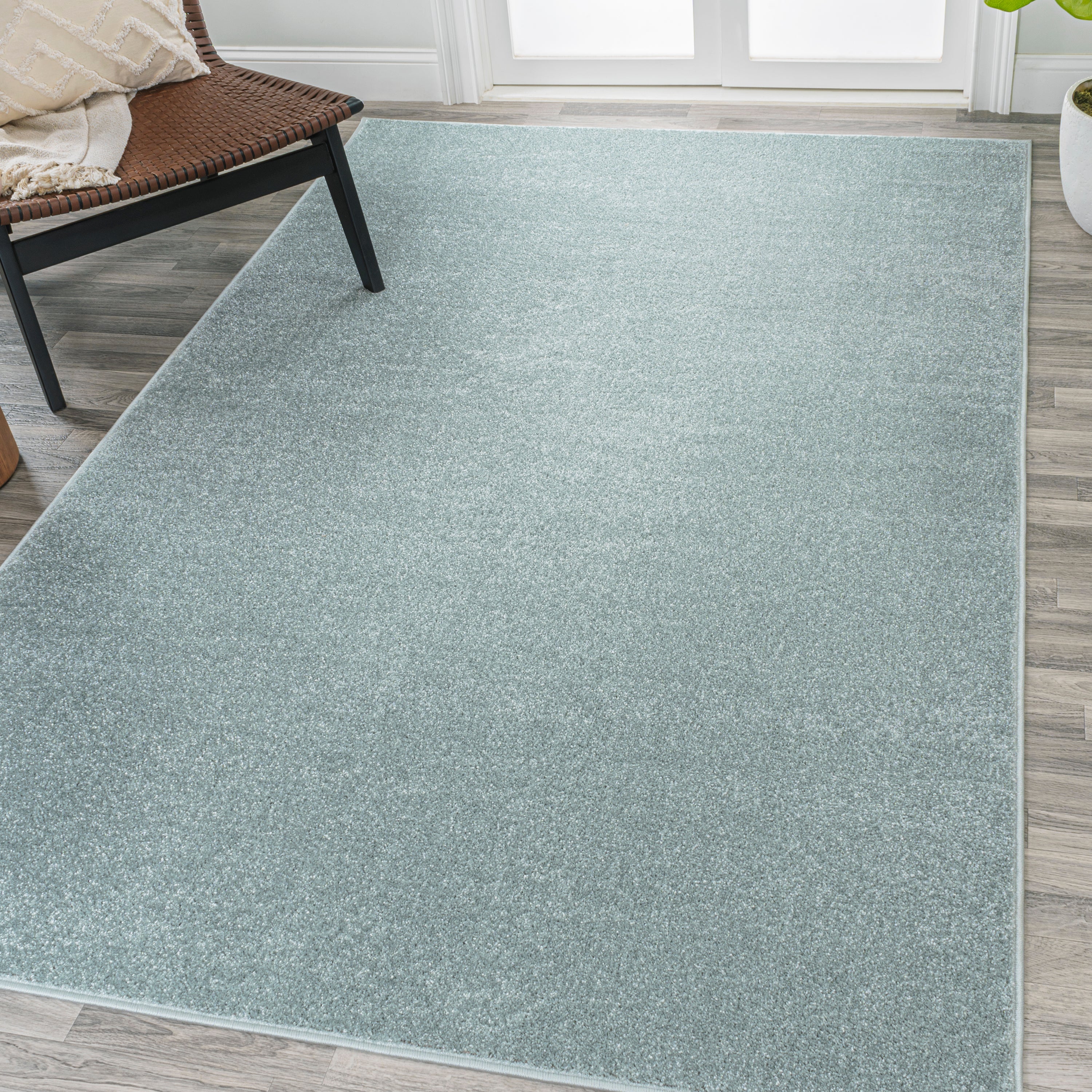 Haze Solid Unique Low-Pile Area Rug