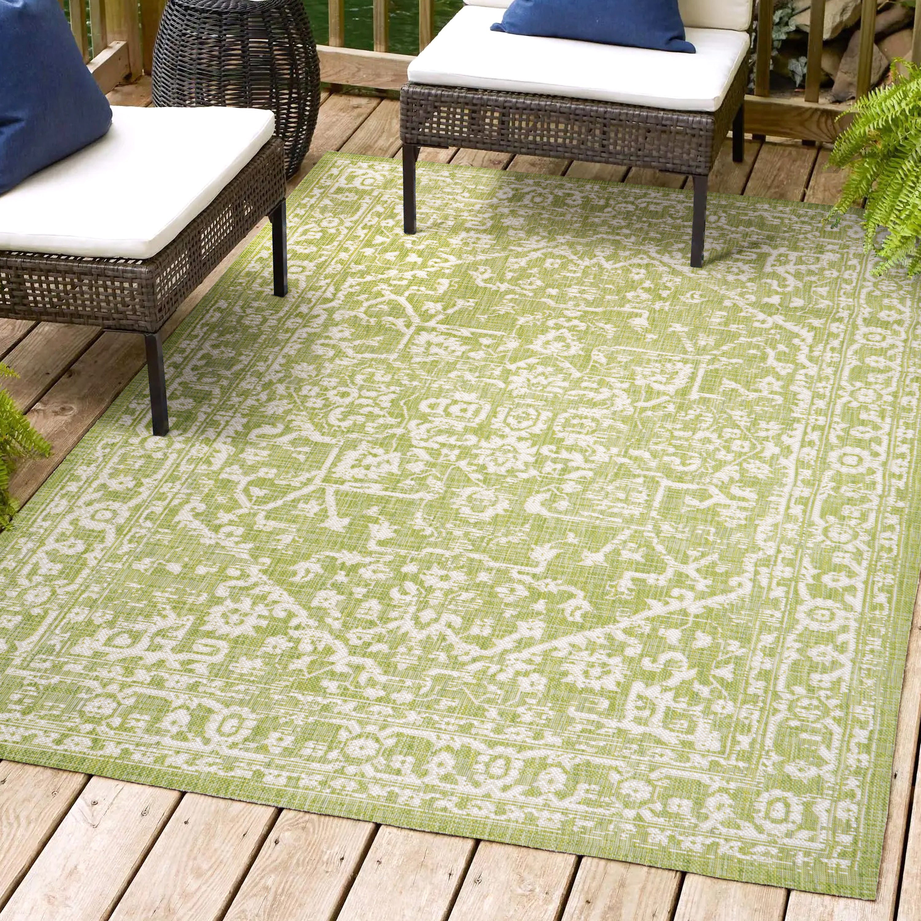 Malta Bohemian Medallion Textured Weave Indoor/Outdoor Area Rug