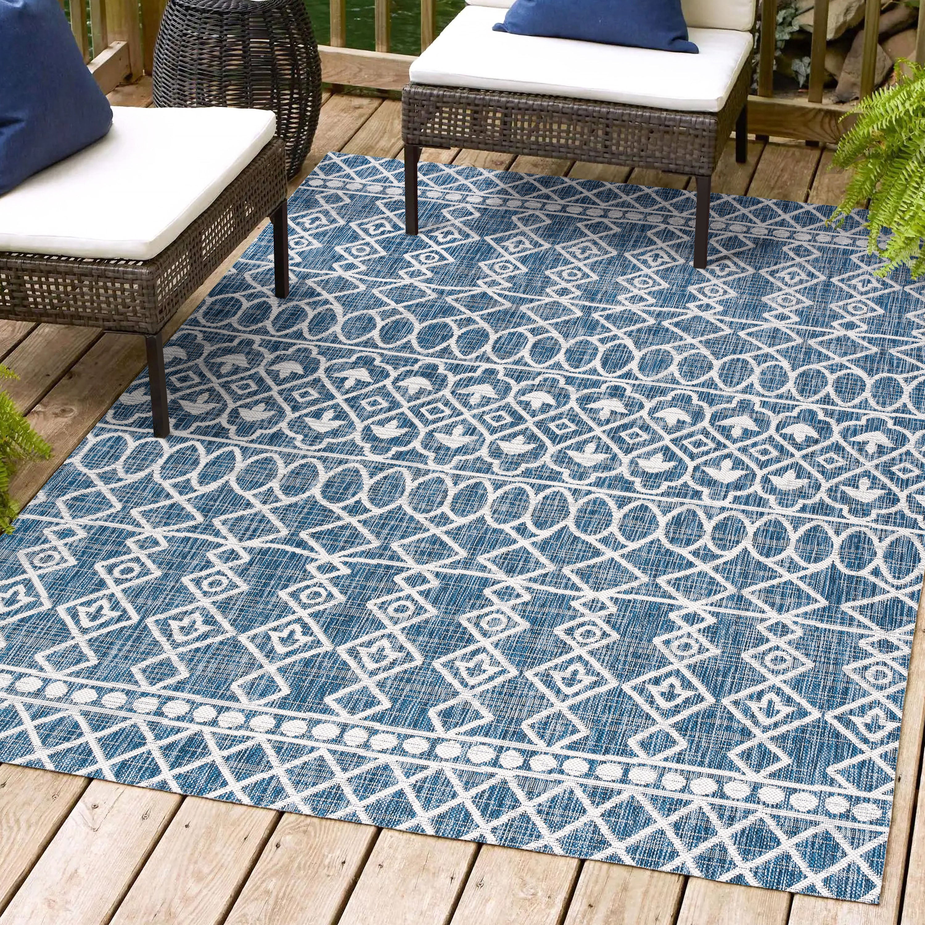 Kafel Tribal Bohemian Indoor/Outdoor Area Rug