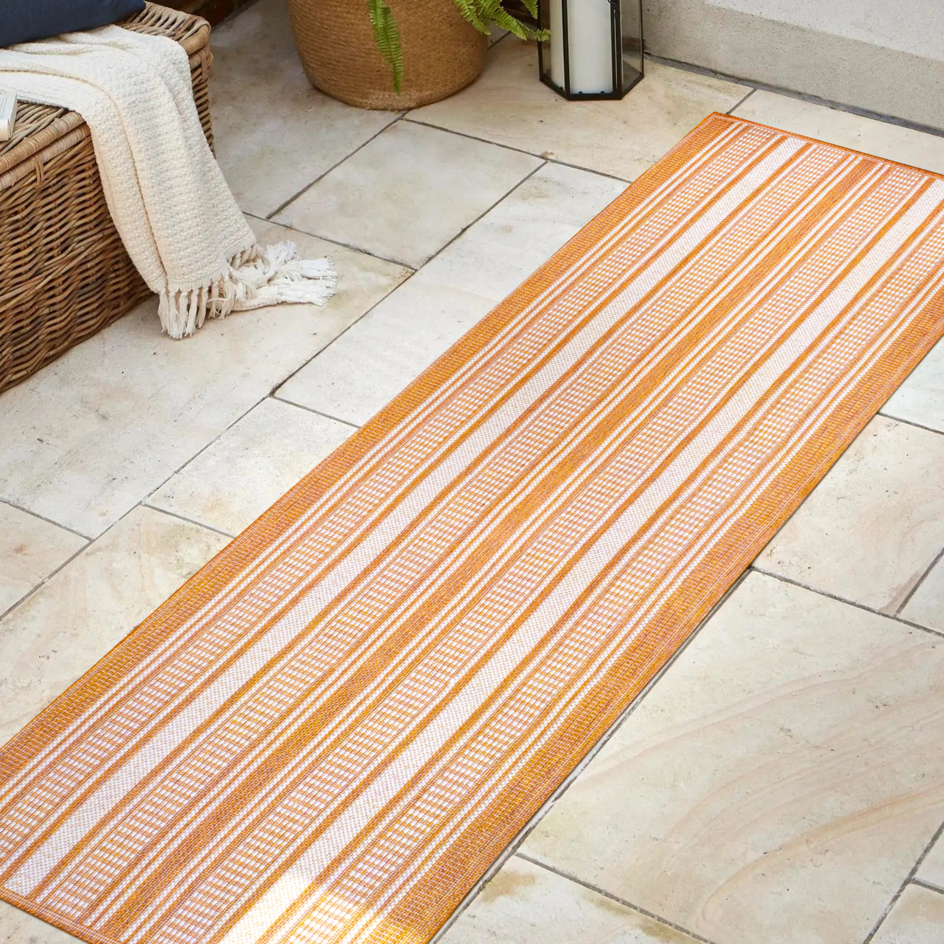 Haynes Modern Double Stripe Indoor/Outdoor Runner Rug