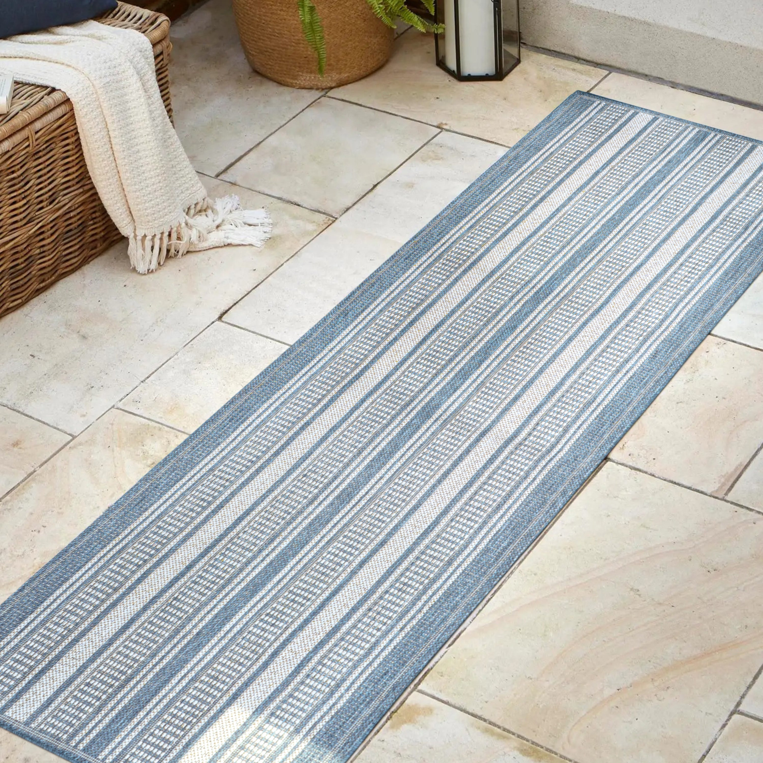 Haynes Modern Double Stripe Indoor/Outdoor Runner Rug