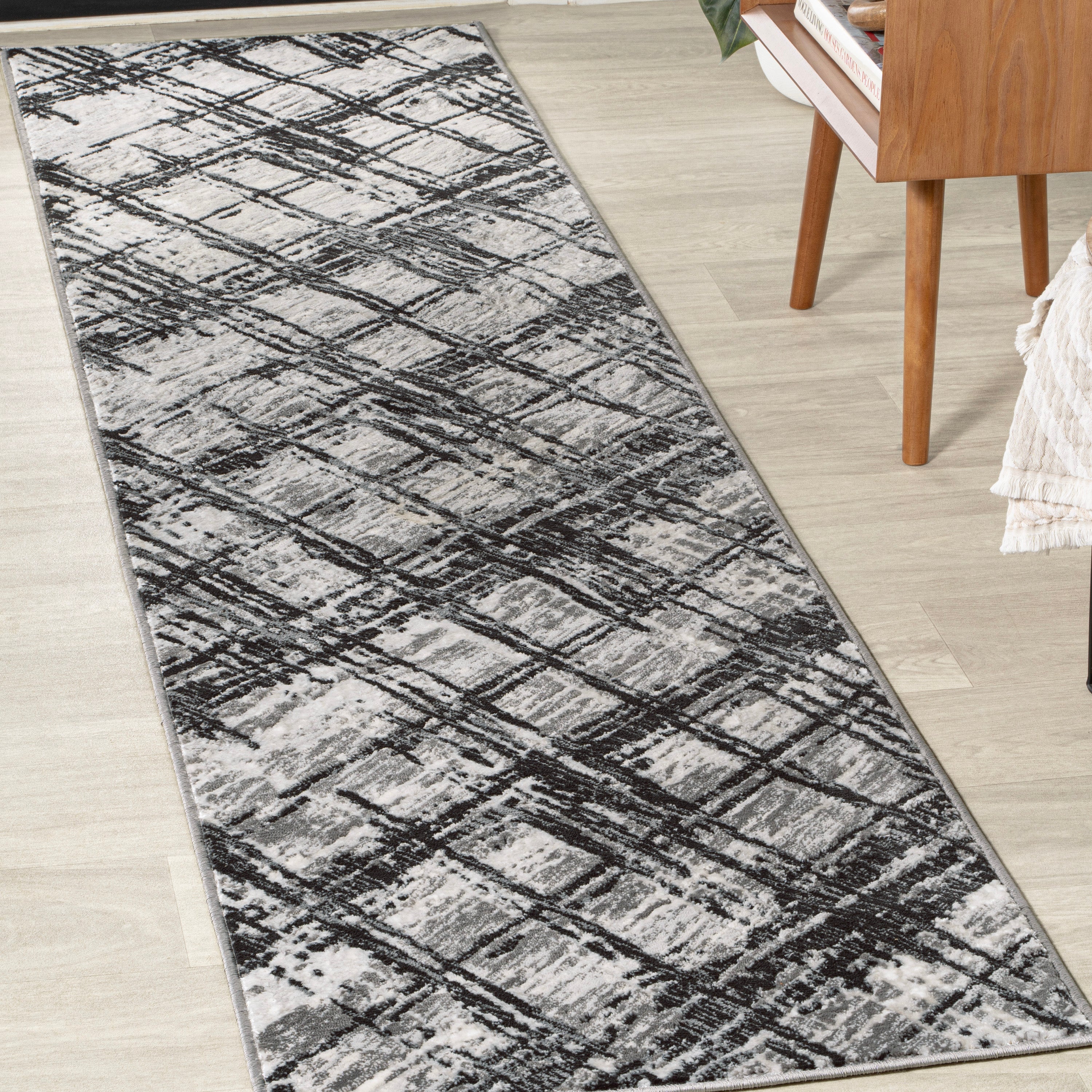 Slant Modern Abstract Runner Rug