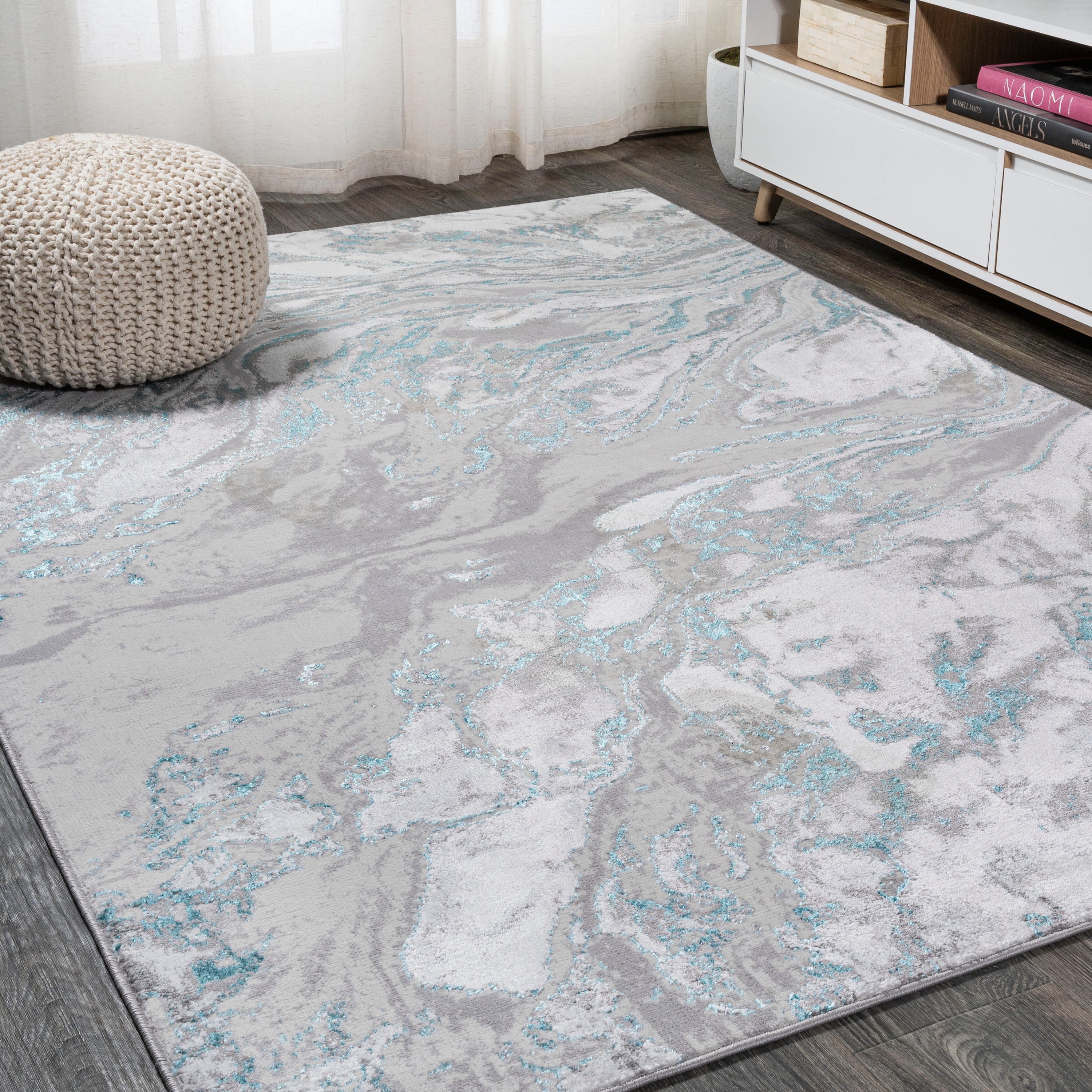 Swirl Chic Marbled Abstract Area Rug