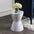 African white marble finish ceramic garden stool