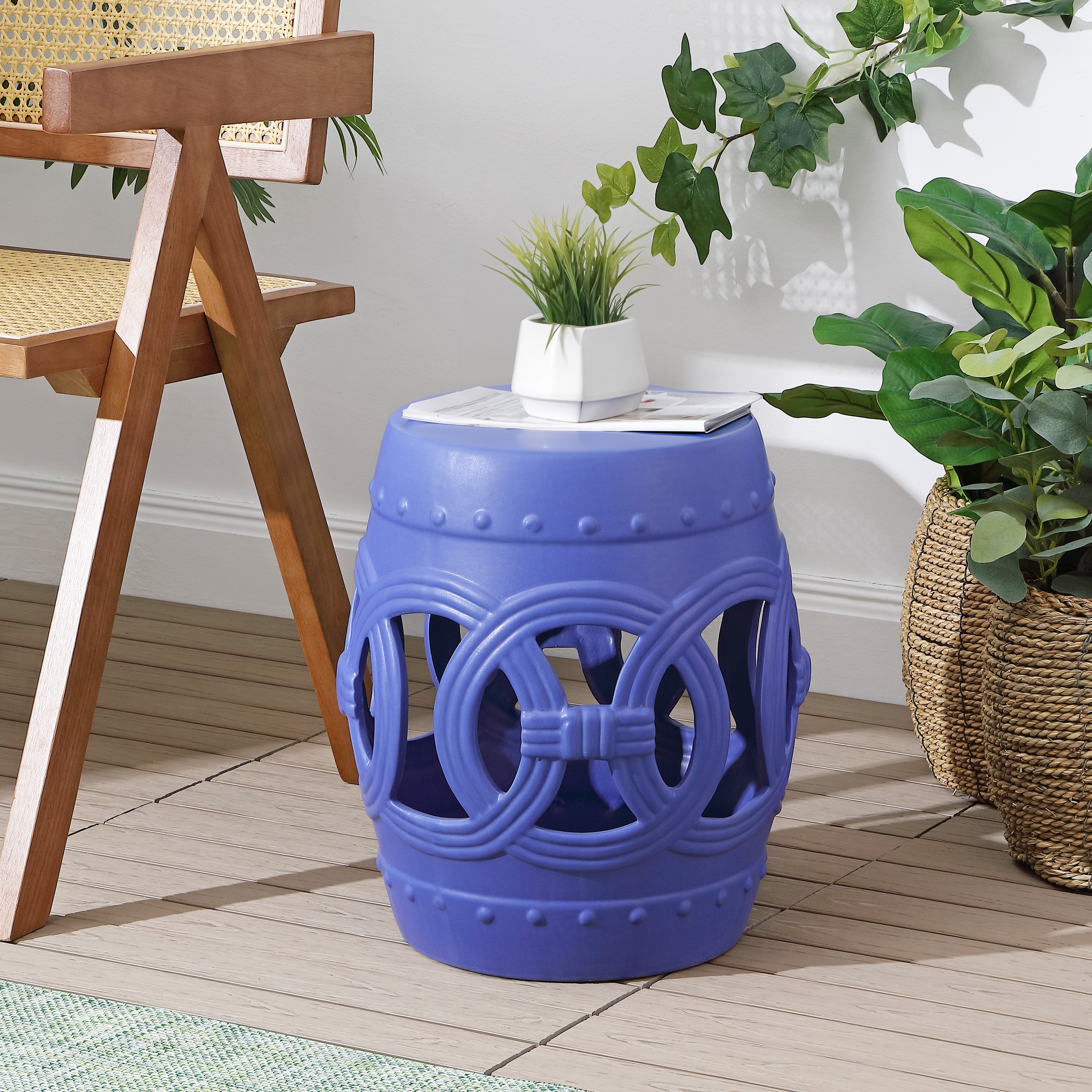 Lucky Chinese Ceramic Drum Garden Stool