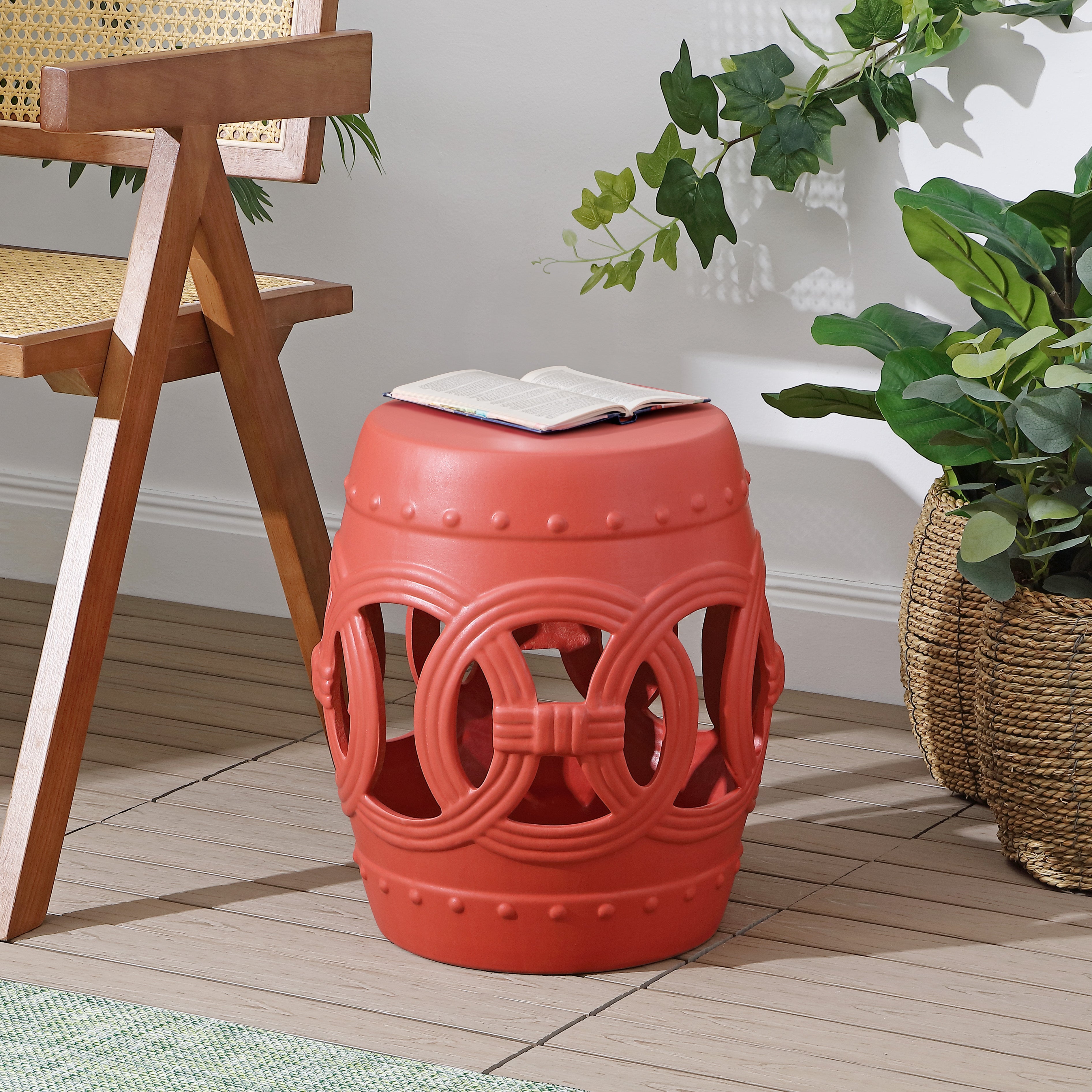 Lucky Chinese Ceramic Drum Garden Stool