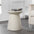 Hollie minimalist modern drum indoor/outdoor accent table pedestal